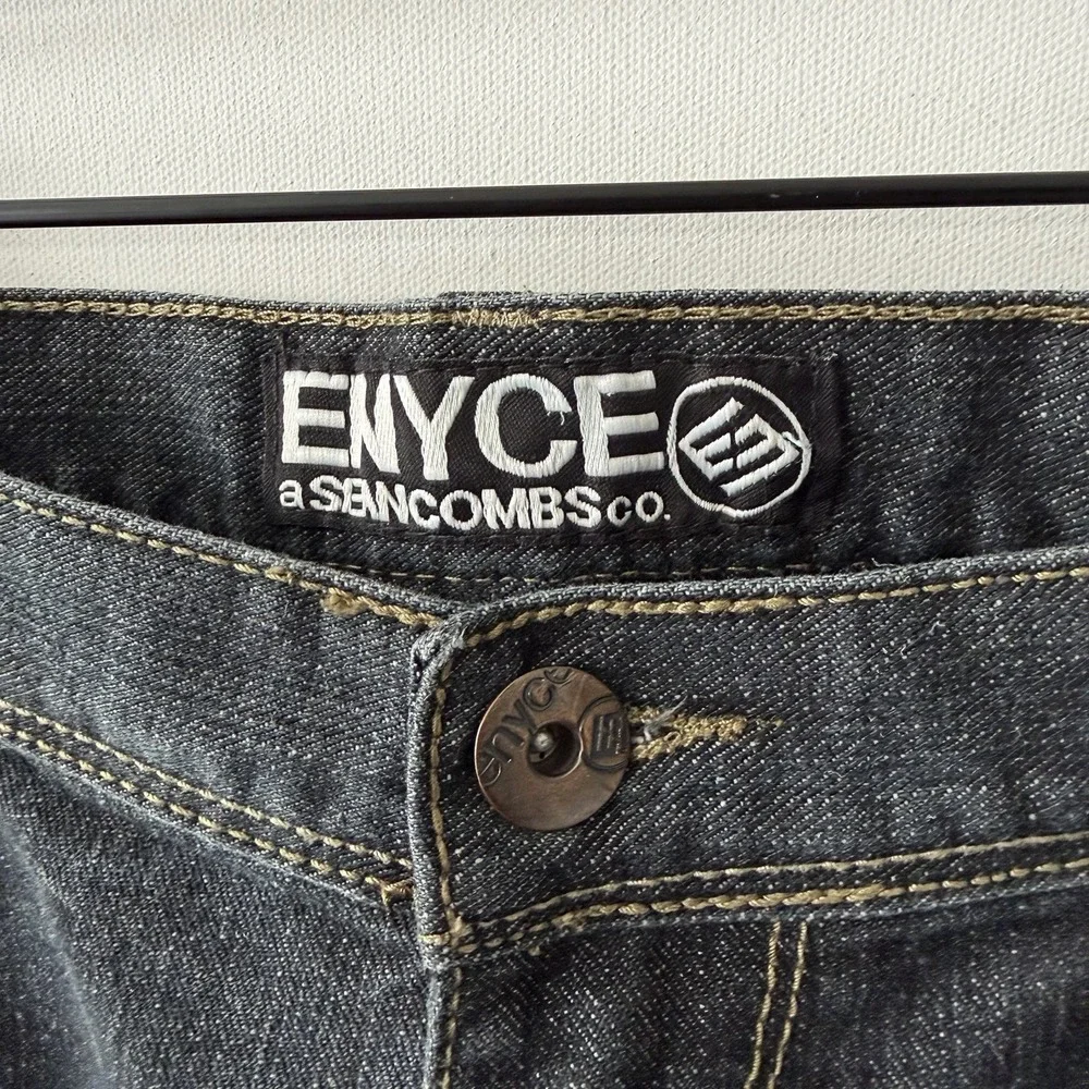 Enyce Jeans Mens 44x30 Vintage Y2K Skater Baggy Wide Embroidered Hip Hop